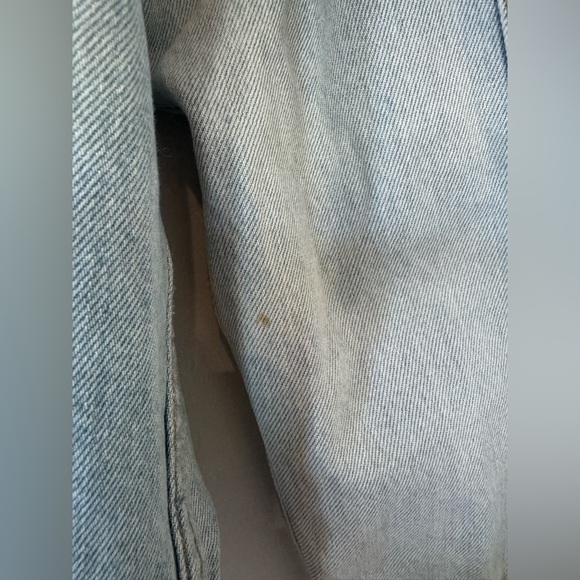 Free People Plaid Lined Sherpa Trucker Jacket size m - Picture 7 of 8